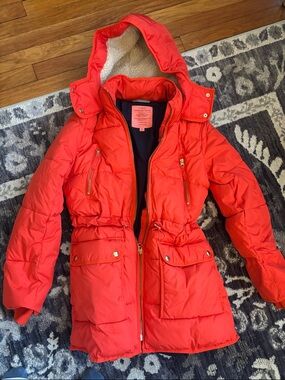 J. Crew Red Signature Puffer Jacket